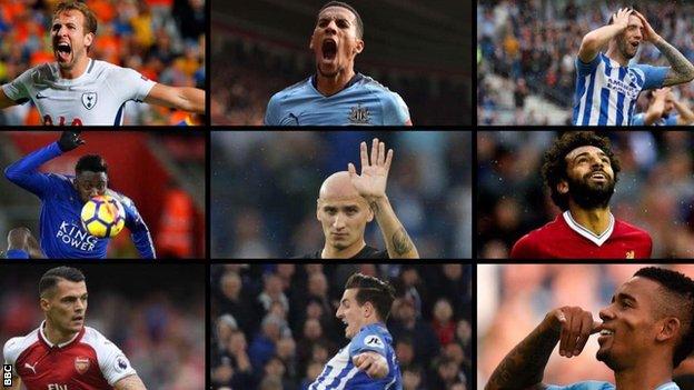 Premier League footballer collage