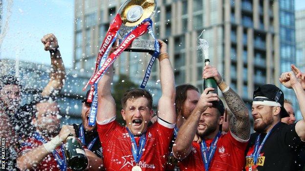 Toronto Wolfpack celebrate