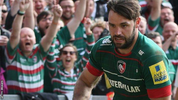 Niall Morris in action for Leicester Tigers