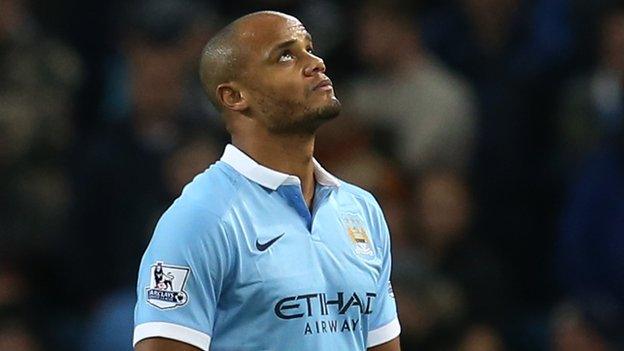 Man City defender Vincent Kompany