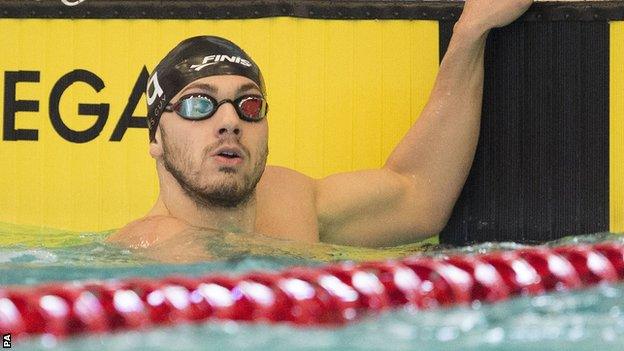 James Guy defends 200m butterfly title at the British Championships