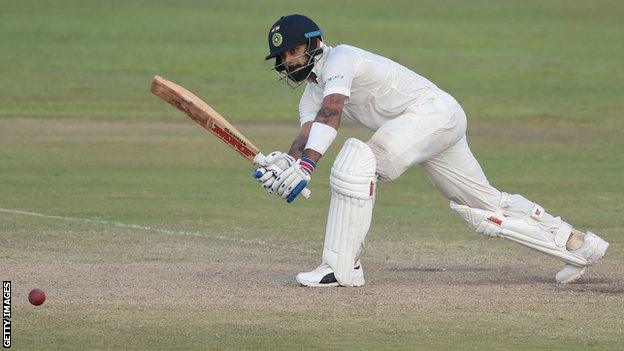 India captain Virat Kohli bats