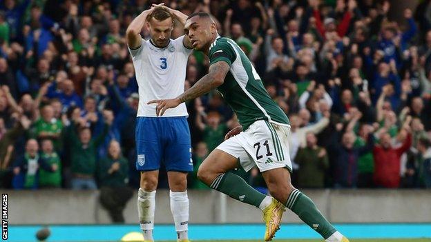 Josh Magennis headed home an injury-time winner for Northern Ireland