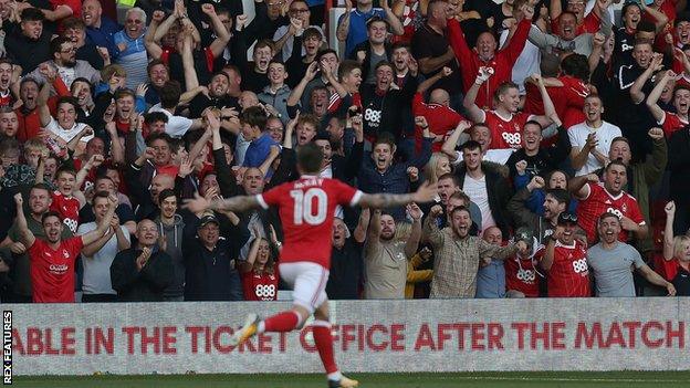 Barrie McKay celebrates his first-half goal