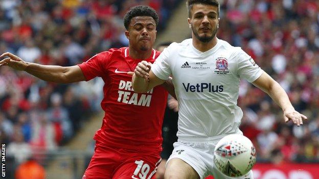 Tom Brewitt playing for AFC Fylde