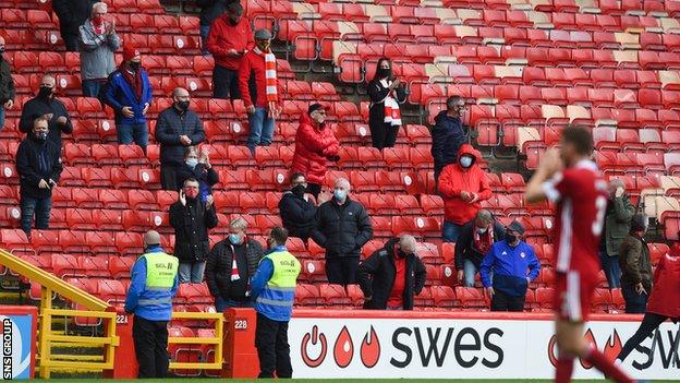 Aberdeen were allowed to stage a test event with 300 fans back in September