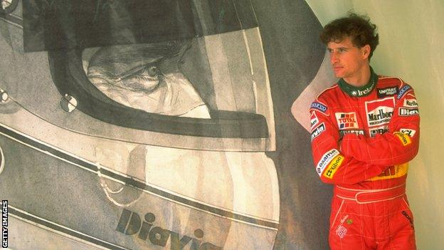 Eddie Irvine ahead of the 1995 Brazilian Grand Prix