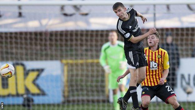 Kieran Gibbons appeared in the Aberdeen first team last season against Partick Thistle