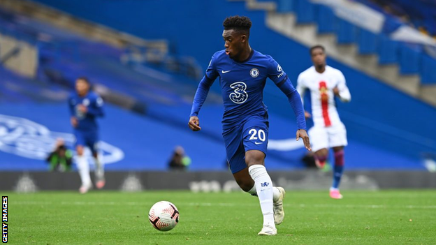 Callum Hudson-Odoi in action for Chelsea