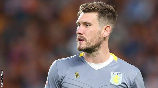 Jed Steer in action for Aston Villa