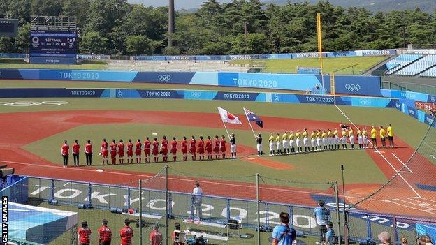 Olympic softball starts in Fukushima