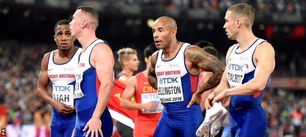 The GB men's 4x100m relay squad