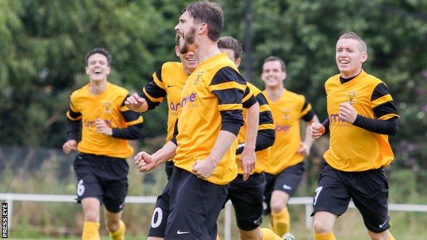 Michael McLellan scored nine goals in a Steel & Sons game against Rathcoole in 2014