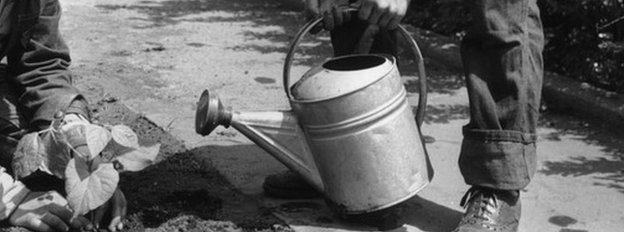 Steel watering can