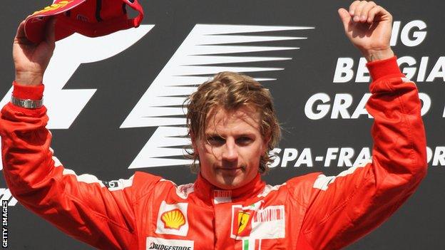 Kimi Raikkonen wins the 2009 Belgian Grand Prix