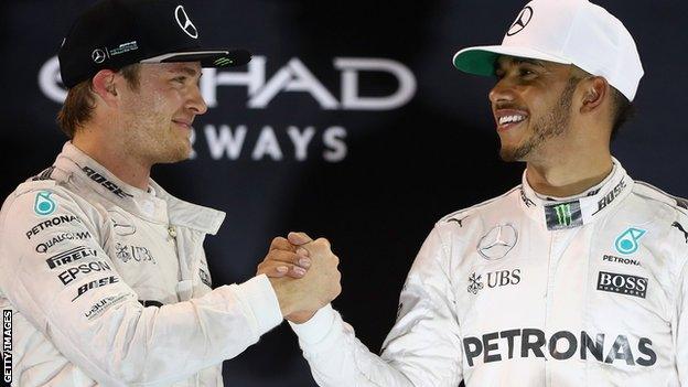 Nico Rosberg and Lewis Hamilton