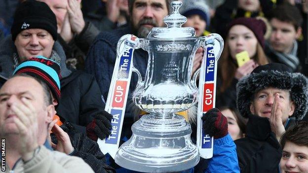 Fans at an FA Cup match