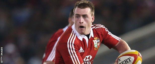 Stuart Hogg plays for the Lions in 2013