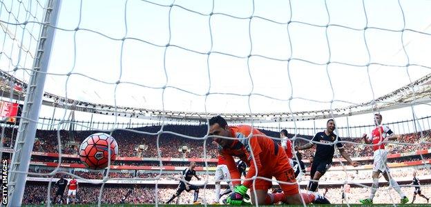 Odion Igahlo celebrates scoring for Watford against Arsenal in the FA Cup