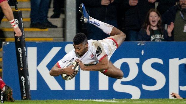 Robert Baloucoune has scored 12 tries in 21 Ulster appearances