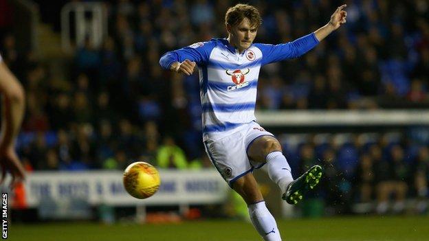 John Swift opens the scoring for Reading against Nottingham Forest