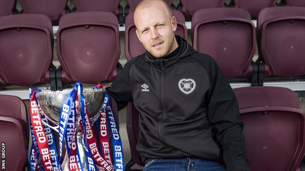 Hearts forward Steven Naismith is looking forward to taking on Celtic