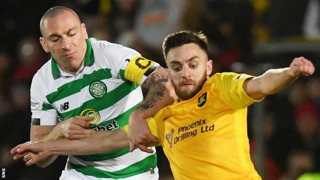 Celtic captain Scott Brown, left, says the safety of fans is paramount