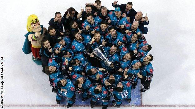 Belfast Giants were the last EIHL winners, in the 2018-19 season