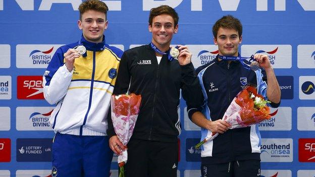 Matty Lee, Tom Daley and Daniel Goodfellow