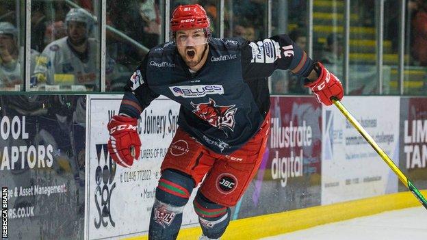 Brodie Reid celebrates a goal