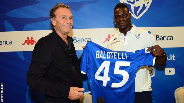 Massimo Cellino and Mario Balotelli