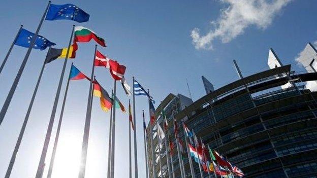 The European Parliament building in Strasbourg