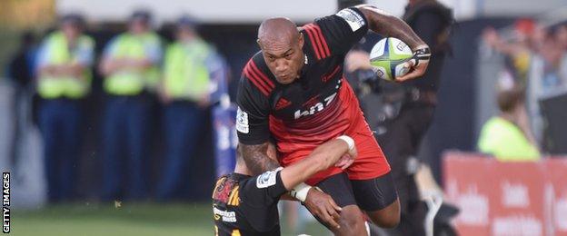 Nemani Nadolo on the charge for Crusaders