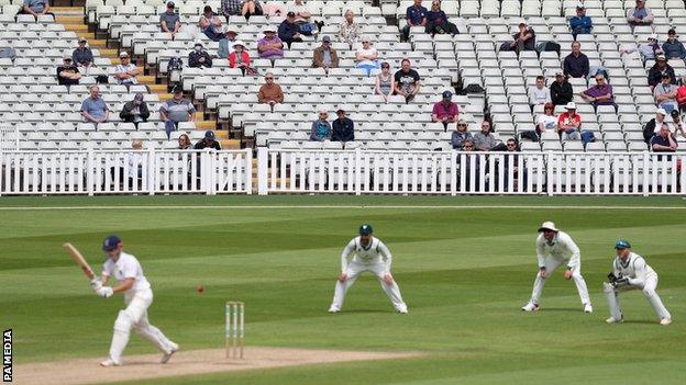 Limited crowds at Edgbaston