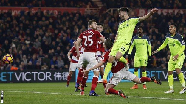 Adam Lallana's fifth goal of the season gave Liverpool the lead