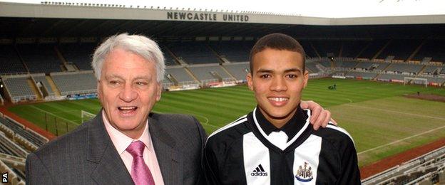 Sir Bobby Robson and Jermaine Jenas