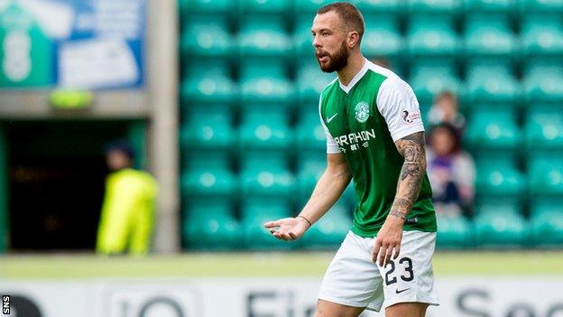 Hibernian defender Jordon Forster