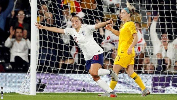 Fran Kirby celebrates scoring