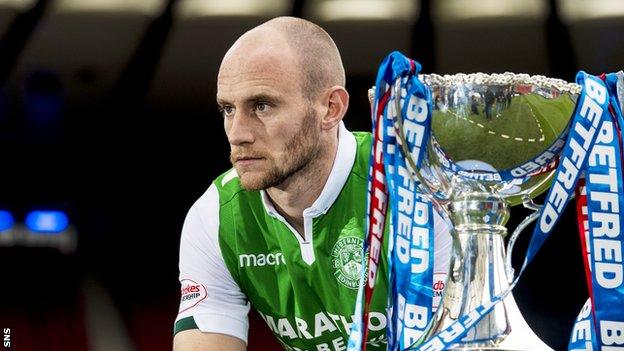 Hibernian defender David Gray