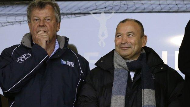 RFU chief executive Ian Ritchie and England coach Eddie Jones