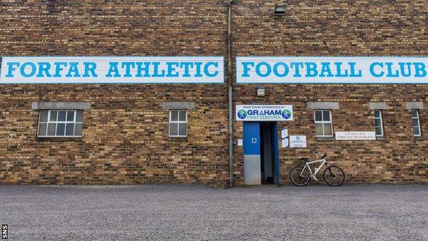 Forfar Athletic were due to be away to Dundee in their League Cup opener