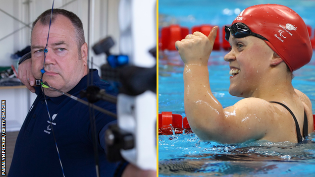 Archer John Stubbs (left) and swimmer Ellie Simmonds (right)