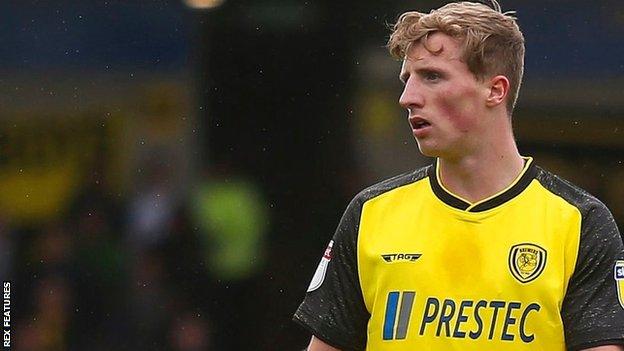 Jamie Allen in action for Burton Albion