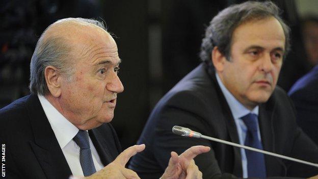 Sepp Blatter and Michel Platini