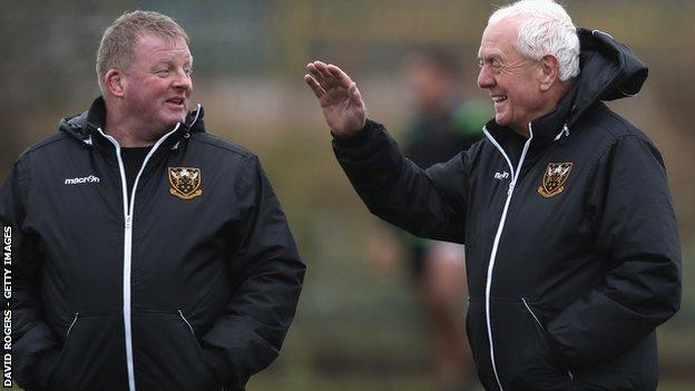 Alan Gaffney had forwards coach Dorian West with him at a New Year's Day training session