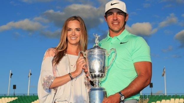 Brooks Koepka and his girlfriend