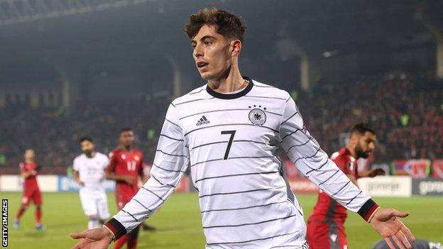 Germany's Kai Havertz celebrates