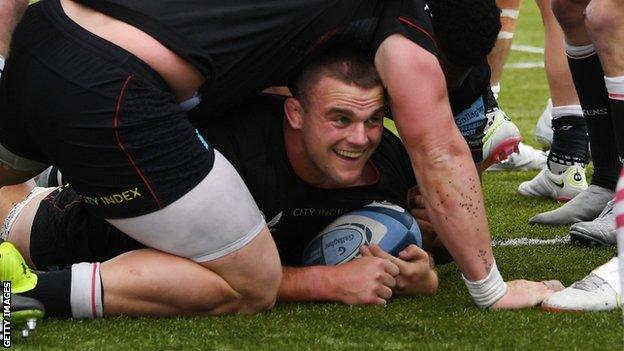 Ben Earl scores for Saracens