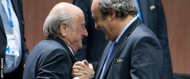 Sepp Blatter and Michel Platini