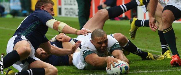 Bryan Habana added a late score for South Africa